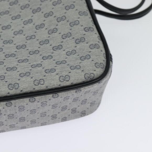 GUCCI Micro GG Supreme Shoulder Bag Pvc Navy Gold - Picture 13 of 16